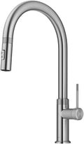KRAUS Oletto Modern Industrial Pull-Down Single Handle Kitchen Faucet in Spot Free Stainless Steel, KPF-2654SFS