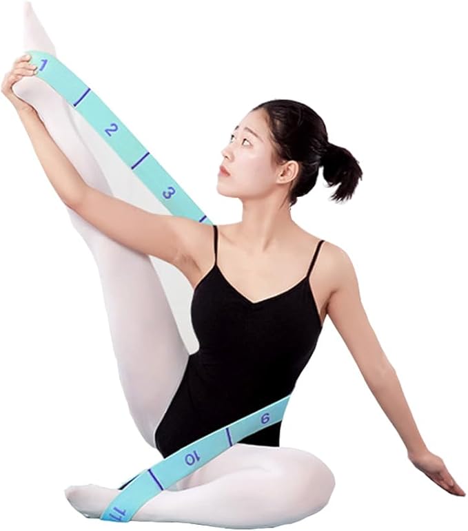 11 Loops Stretch band - Yoga, Pilates, Ballet, and Physical Therapy Stretching strap for Flexibility, Leg Stretching, and Exercise - Durable Stretching equipment for Dance and Fitness-FlexoryFit