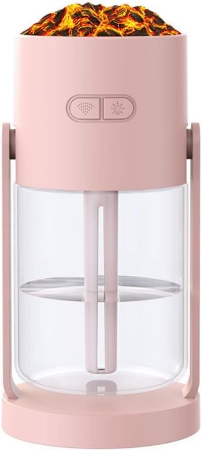 Bedroom humidifier, small humidifier with 280 ml water tank, up to 4-8 hours of operation, two modes, suitable for home, car