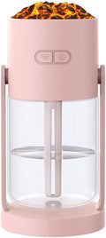 Bedroom humidifier, small humidifier with 280 ml water tank, up to 4-8 hours of operation, two modes, suitable for home, car
