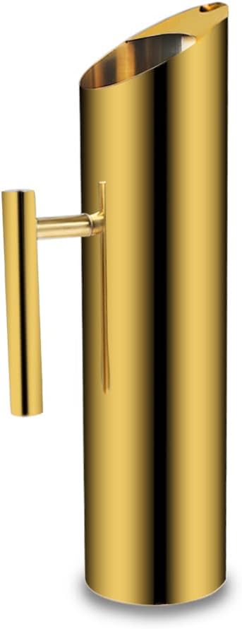 Stainless Steel Water Pitcher 70oz Coffee Milk Carafe Frothing Cup Pitcher Jug with Handle Gold Copper Beverage Plated Modern Drink Carafe for Home Restaurant bar by MUGLIO