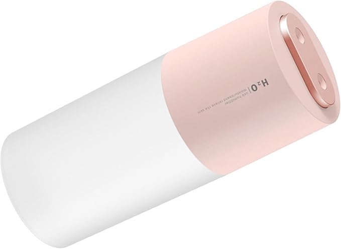 Double Spray Humidifier Large Fog Volume USB Portable Desktop Humidifier for Car Office Home Plastic 400ml Water Tank (Pink)