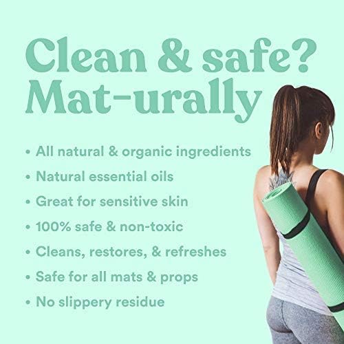 ASUTRA Yoga Mat Cleaner Spray (Uplifting Eucalyptus), 4 fl oz - No Slippery Residue, Organic Essential Oils, Deep-Cleansing for Fitness Gear & Gym Equipment, Microfiber Towel Included-FlexoryFit