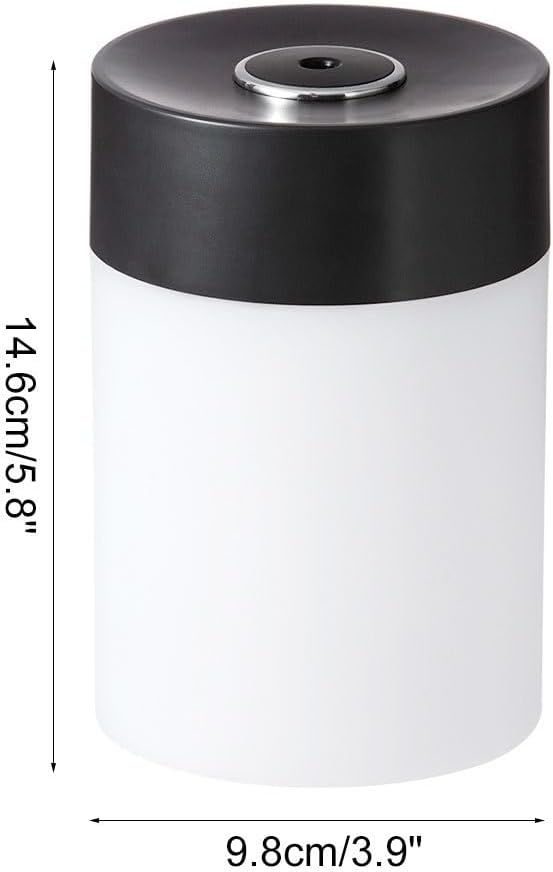 Mini Humidifier, 600ML Portable Mist Diffuser with Night Light, 2 Modes, USB Personal Humidifier for Car Office Home Bedroom