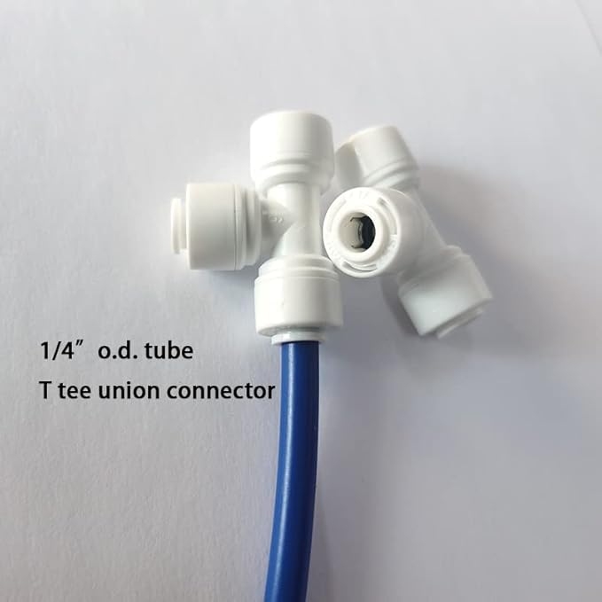 Malida 1/4 inch O.D. Length 32.8ft(10 meters) RO Water Tubing, Hose Pipe for RO Water purifiers System,+ 1/4 O.D quick connector 10pcs