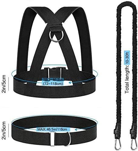 YNXing Resistance Training Rope Explosive Force Bounce Physical Training Resistance Rope Improving Speed, Stamina and Strength-FlexoryFit