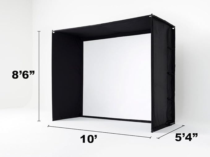 SkyTrak ST+ Golf Simulator – Standard Studio Package | Home Golf Simulator with Launch Monitor, Enclosure, Screen, Hitting Mat & Short-Throw Projector