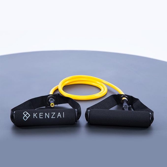 Kenzai Resistance Bands Exercise Set with Handles, Multi-Color Fitness Tubes, Strength Training Equipment for Home Workouts-FlexoryFit