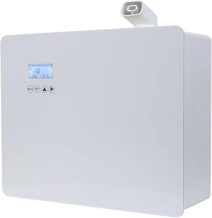 Upgraded Scent Air Machine for Large Room, Smart Waterless Essential Oil Diffuser 1000ml with Cold Air Technolony, HVAC Scent Diffuser Cover Up to 8000 Sq.ft for Commercial Space- Metal