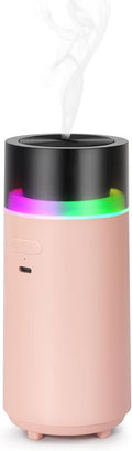 Portable Diffuser for Essential Oil,Cordless Cool Mist Aromatherapy Car Diffuser,Built-in 3000mAH Rechargeable Battery,4/8 Timer Modes, Auto On/Off with Car,for Home,Office,Travel(Pink)