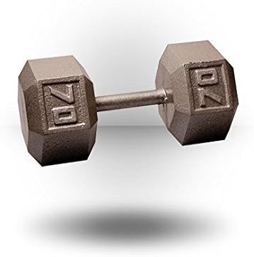 Body-Solid Cast Iron Hexagon Dumbbell, Hand Weights For Men and Women, Weight Dumbbells for Strength Training, Body Building Home Gym Training Gear-FlexoryFit