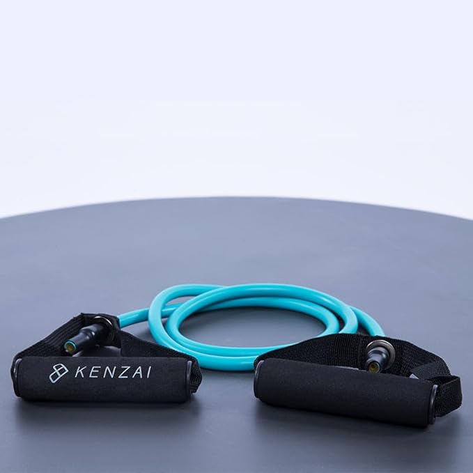 Kenzai Resistance Bands Exercise Set with Handles, Multi-Color Fitness Tubes, Strength Training Equipment for Home Workouts-FlexoryFit