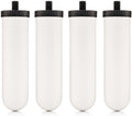 British Berkefeld Doulton 8674 Ultra Sterasyl Ceramic Filter Candle for Countertop Gravity Water Filter System Short Mount 7" - 4 Pack