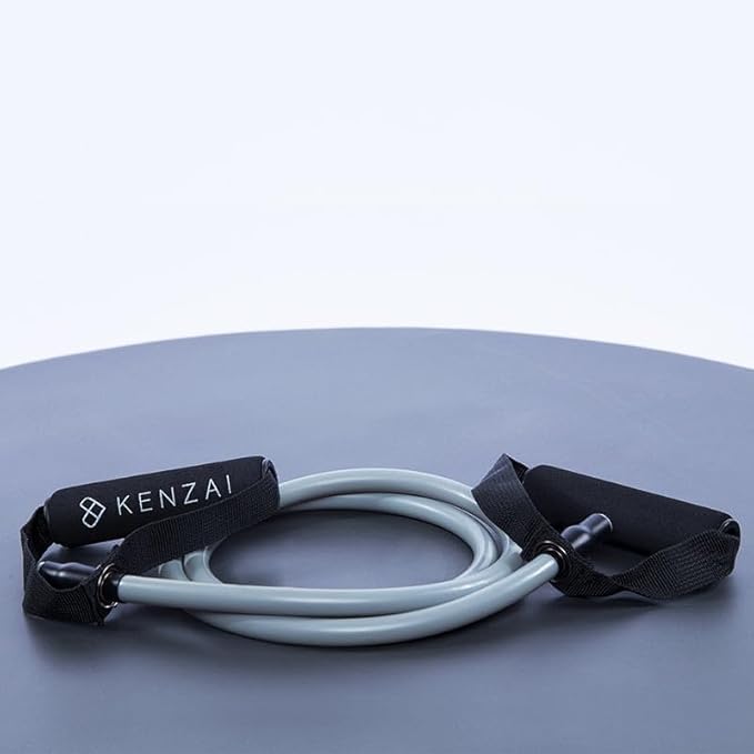 Kenzai Resistance Bands Exercise Set with Handles, Multi-Color Fitness Tubes, Strength Training Equipment for Home Workouts-FlexoryFit