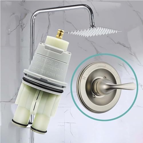 RP46074 Shower Valve Cartridge Assembly Compatible For Shower and Tub 13/14 Series Faucet, Single-handle Universal Valve Replacement Monitor Cartridge with RP22734 Bonnet NutNut.