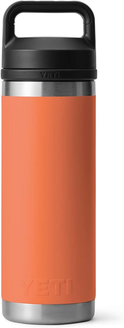 YETI Rambler 18 oz Bottle, Leakproof, Vacuum Insulated, Stainless Steel with Chug Cap, High Desert Clay