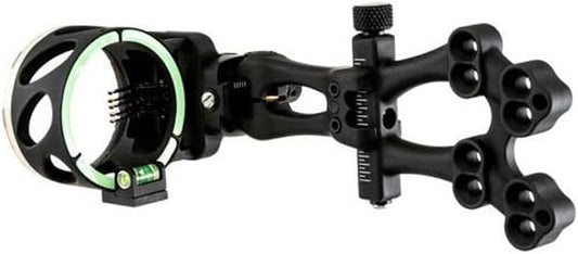 TRUGLO VEROS 5-Pin Durable Ultra-Bright Lightweight Micro-Adjustable Archery Hunting Bow Sight with Decreasing Diameter Pins Design & Large Circular Field of View - for Right & Left-Handed Shooters