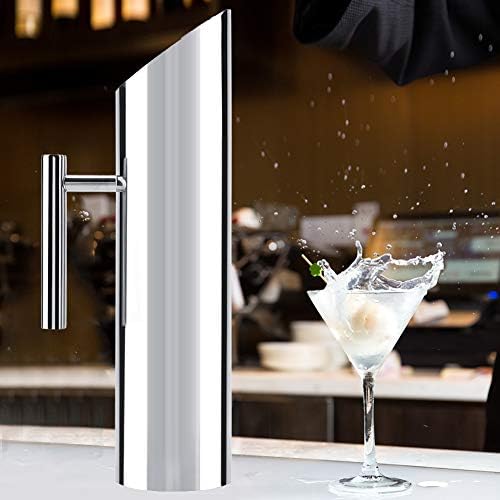 Stainless Steel Water Pitcher Jug with Ice Guard - 2L Cold Drinking Carafe with Handle for Home & Hotel