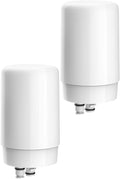 Filterlogic Faucets Filter Cartridge, Replacement for Brita® Filter, Brita® 36311 On Tap Water Filtration System, FR-200, FF-100, 100 Gallons, White (2 Packs)
