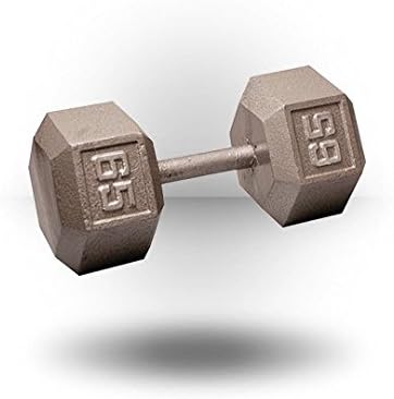 Body-Solid Cast Iron Hexagon Dumbbell, Hand Weights For Men and Women, Weight Dumbbells for Strength Training, Body Building Home Gym Training Gear-FlexoryFit