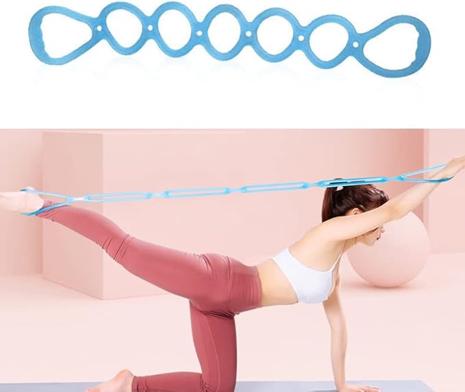 7 Ring Stretch Resistance Exercise Band, BetterJonny Workout Bands Yoga Stretching，Foot, Leg and Arm Exerciser for Home or Fitness Center Workout Walking Exercise-FlexoryFit