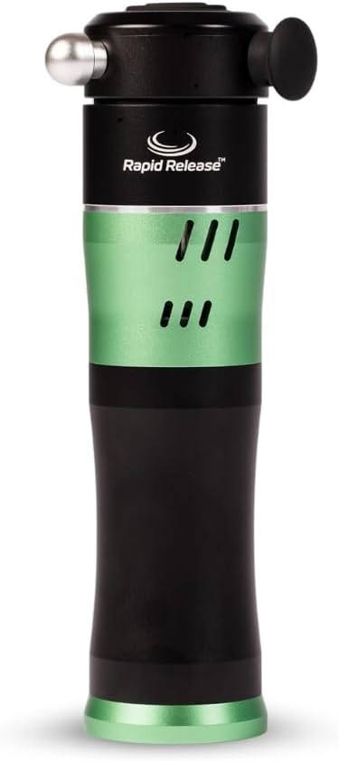 Rapid Release Traveler Cordless Handheld Muscle Massager – Rechargeable Compact Massager – Portable Massager for Face, Feet, Neck, Hands, TMJ – for Fitness and Health Enthusiasts