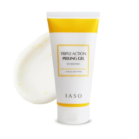 IASO Triple Action White Peeling Gel | Exfoliating Gel for Face, eep Pore Cleanse, Tone-Up Effect & Smoother Skin Texture, Korean Skin Care, 5.07 oz-FlexoryFit