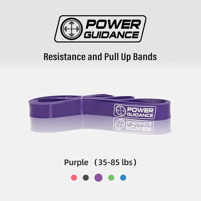 POWER GUIDANCE Pull Up Assist Bands - Stretch Resistance Band - Mobility Band - Powerlifting Bands - by Perfect for Body Stretching, Powerlifting, Resistance Training-FlexoryFit