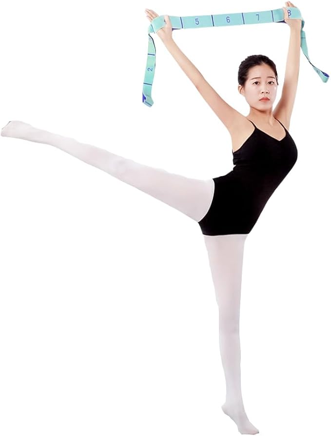 11 Loops Stretch band - Yoga, Pilates, Ballet, and Physical Therapy Stretching strap for Flexibility, Leg Stretching, and Exercise - Durable Stretching equipment for Dance and Fitness-FlexoryFit