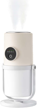 Portable Small Humidifier - Cold Mist Humidifier with 360° Rotating Stand, Stepless Dimming Warm Night Light, 2/8 H Timer Function, Mini humidifier for Bedroom, Plants, Office, and Car