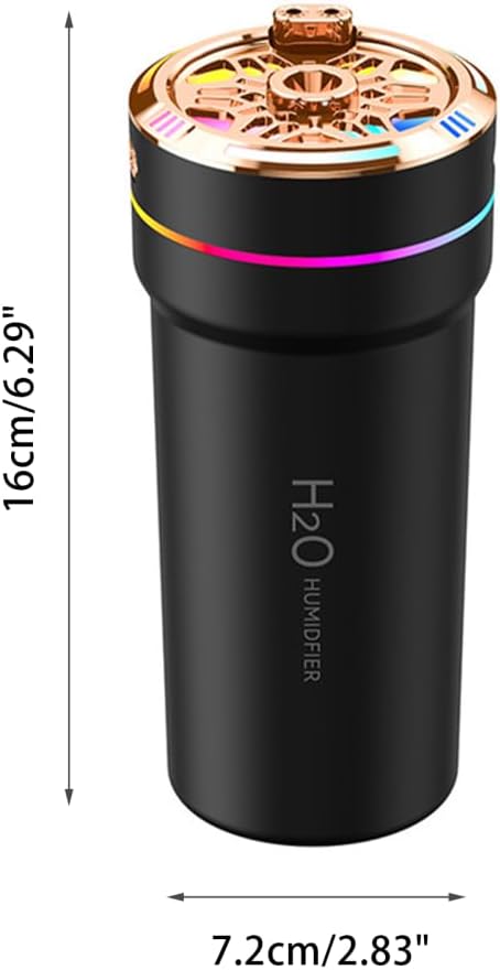 Car Diffuser Humidifier,300ML Car Aromatherapy Humidifier with Star Light Effect for Small Space Home Office Bedroom Car