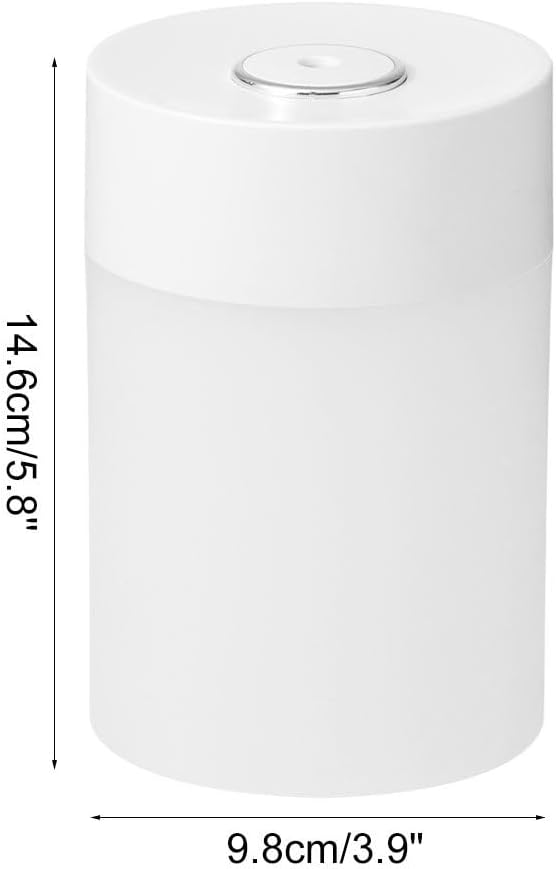 Mini Humidifier, 600ML Portable Mist Diffuser with Night Light, 2 Modes, USB Personal Humidifier for Car Office Home Bedroom