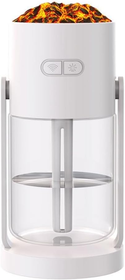 Bedroom humidifier, small humidifier with 280 ml water tank, up to 4-8 hours of operation, two modes, suitable for home, car