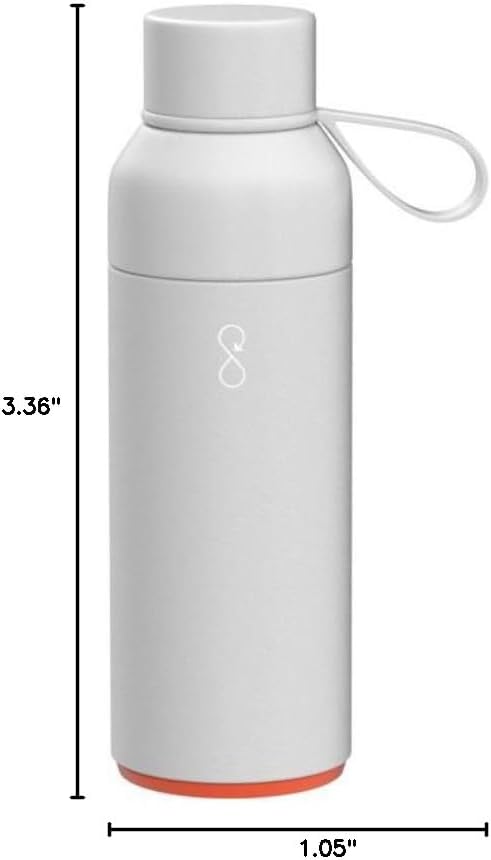 Ocean Bottle - Recycled Stainless Steel Drinks Reusable Water Bottle - Eco-Friendly & Reusable - Rock Grey - 17 oz