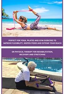 Clever Yoga - 8 ft Yoga Strap for Exercise & Physical Therapy, Leg Stretching Strap Yoga Accessories & Stretching Equipment, Leg Stretcher for Women & Men, Home Workout Essentials-FlexoryFit