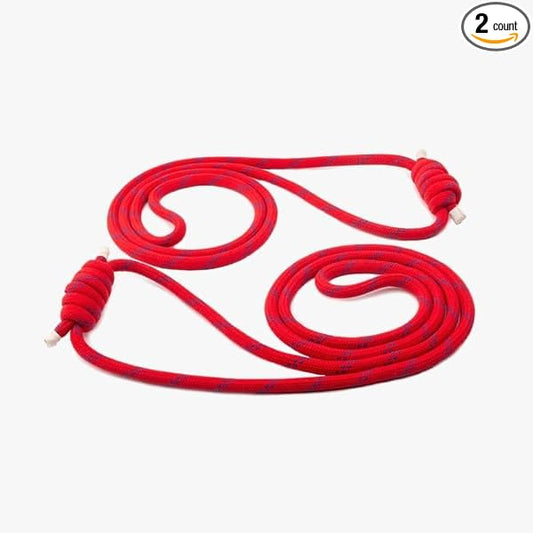 Yogikuti Iyengar Yoga Wall Rope Pair Premium Quality Cotton & Polyester Ropes for Restorative & Anti-Gravity Poses-FlexoryFit