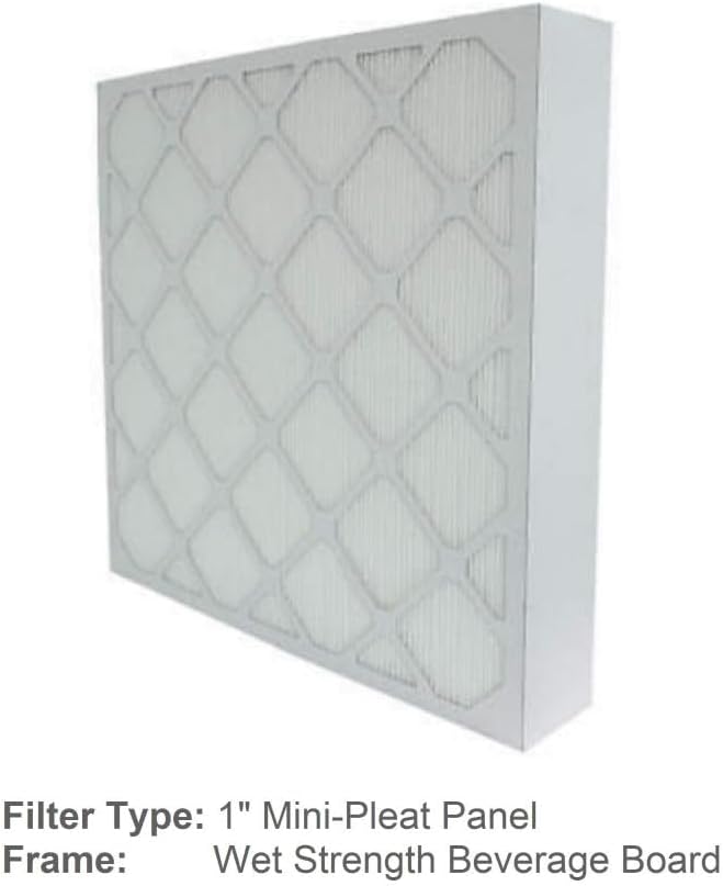 16x20x1 Mini-Pleat Synthetic Panel Air Filter – 1” Beverage Board Frame – MERV - Image 3