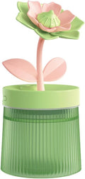 Flower Mist Humidifier, 260ML Mini Desk Humidifier 2 Misting Modes Auto-Off Portable Humidifier with Colorful Light for Car Office Home Bedroom
