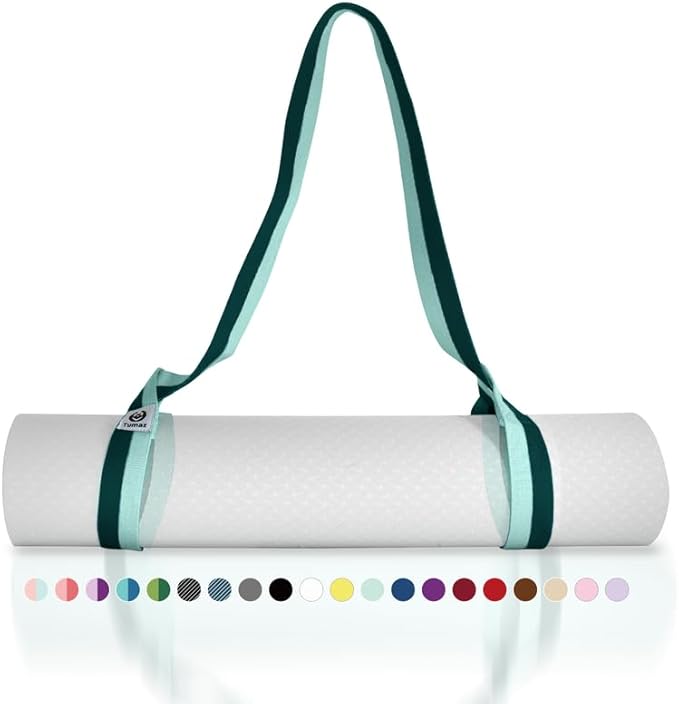 Tumaz Yoga Mat Strap [MAT NOT Included] (2 Sizes) with Extra Thick & Comfy Delicate Texture, Adjustable Yoga Mat Carrier-FlexoryFit