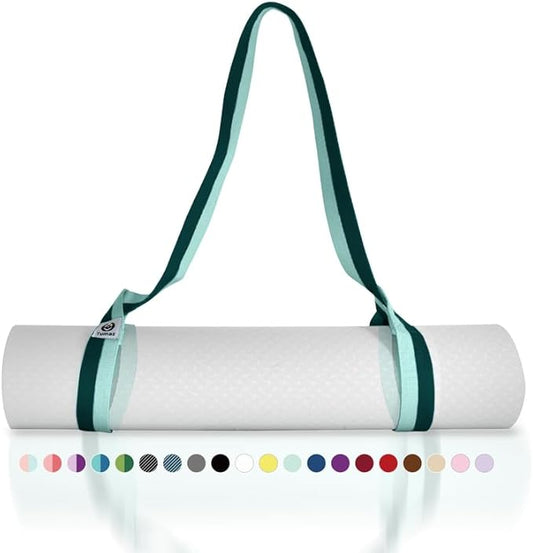 Tumaz Yoga Mat Strap [MAT NOT Included] (2 Sizes) with Extra Thick & Comfy Delicate Texture, Adjustable Yoga Mat Carrier-FlexoryFit