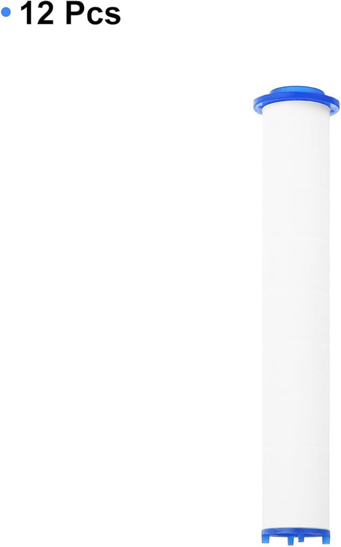 uxcell 12 Pcs Shower Head Filter 5.1 Inch PP Cotton Filter Cartridge Replacement High-Pressure Handheld Fan Shower Jet Sets