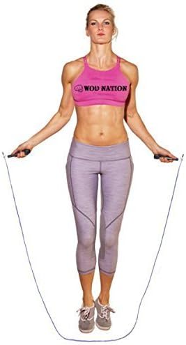 WOD Nation Adjustable Speed Jump Rope For Men, Women & Children - Blazing Fast Fitness Skipping Rope Perfect for Boxing, MMA, Endurance-FlexoryFit
