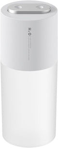 Mini Humidifier Portable USB Humidifier Double Spray Small Mist Humidifiers Desktop Humidifier for Car, Office, Indoor, Bedroom, Travel (White)