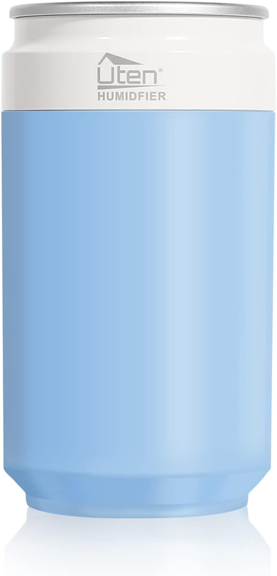 Humidifiers, Humidifier for Bedroom, Can Air Humidifier, Humidifiers for Home and Plants, USB Powered And Battery Powered Portable for Home Office Car Outdoor, 2 Mist Modes, Night Light, Auto-Off