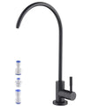 Matte Black Drinking Water Purifier Faucet, Sus304 Stainless Steel Beverage Faucet for Kitchen Under Sink Water Reverse Osmosis Filter System With 1/2" 1/4" 3/8" Tube