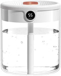 Smart Humidifier, Double Nozzle Cool Mist Humidifier with Night Light, 2L Top Fill Air Humidificador for Home Bedroom Office