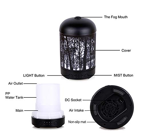 Essential Oil Diffuser Forrest 100ml Colorful Iron LED 3d light Advanced Cool Mist Humidifier