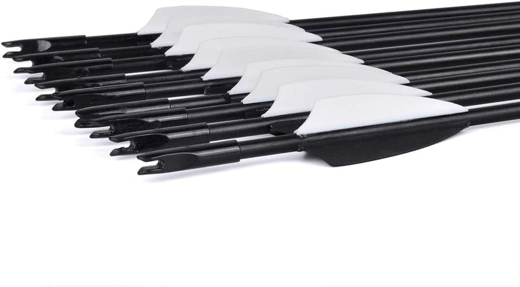 LWANO 28" Fiberglass Arrows - Archery Practice Target Arrows with Blunt Tips Durable Shaft for Youth Kids Children Beginners on Recurve&Long Bows(Pack of 12)