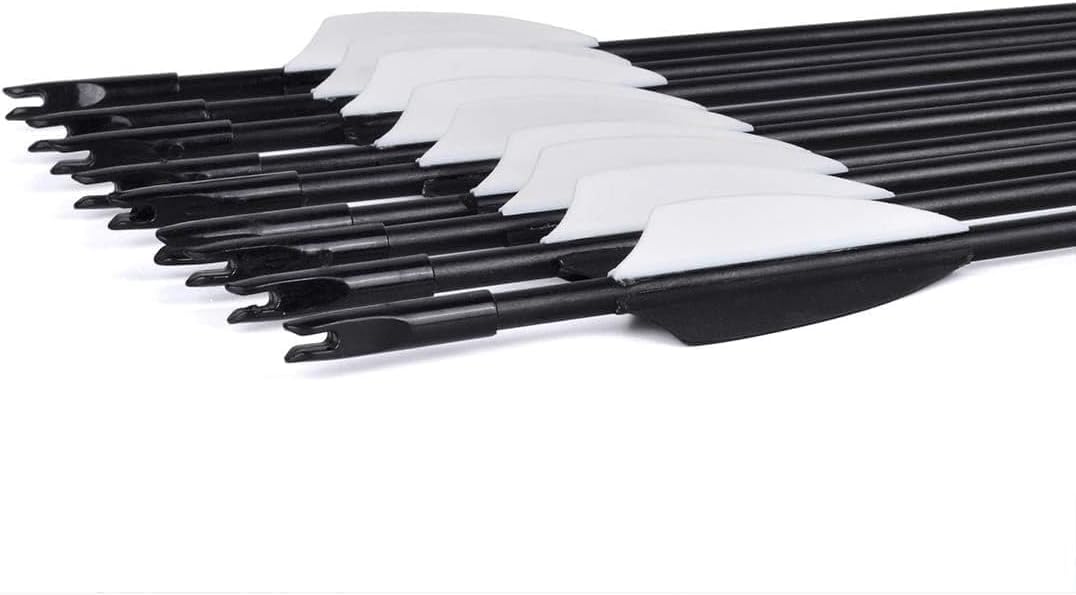 LWANO 28" Fiberglass Arrows - Archery Practice Target Arrows with Blunt Tips Durable Shaft for Youth Kids Children Beginners on Recurve&Long Bows(Pack of 12)
