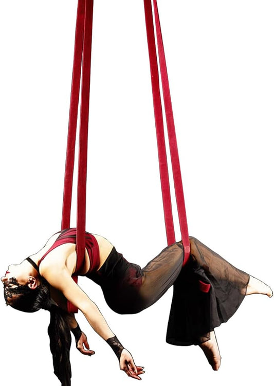 6.6ft 2m Aerial Loops Aerial Straps Ropes Aerial Acrobatics Body Loop Trapeze Circus Apparatuses Equipment Yoga Straps 1 pairs-FlexoryFit